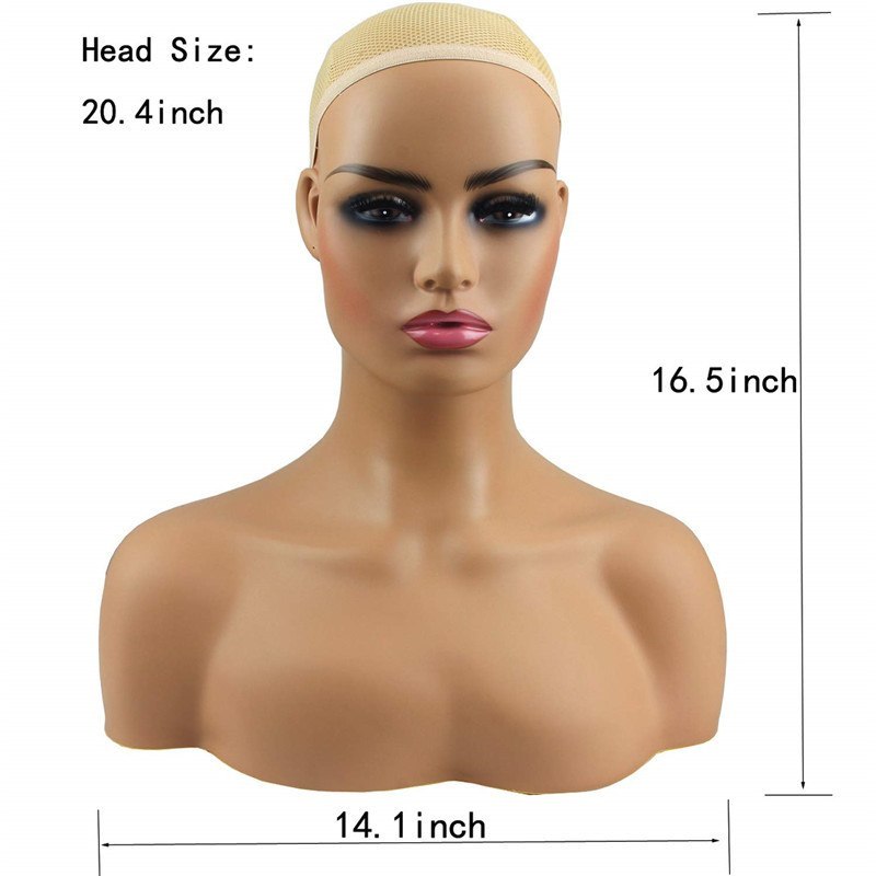 Ship From US! Mannequin Human Hair Wig Stand Mannequin Head Mannequin Head With Shoulders