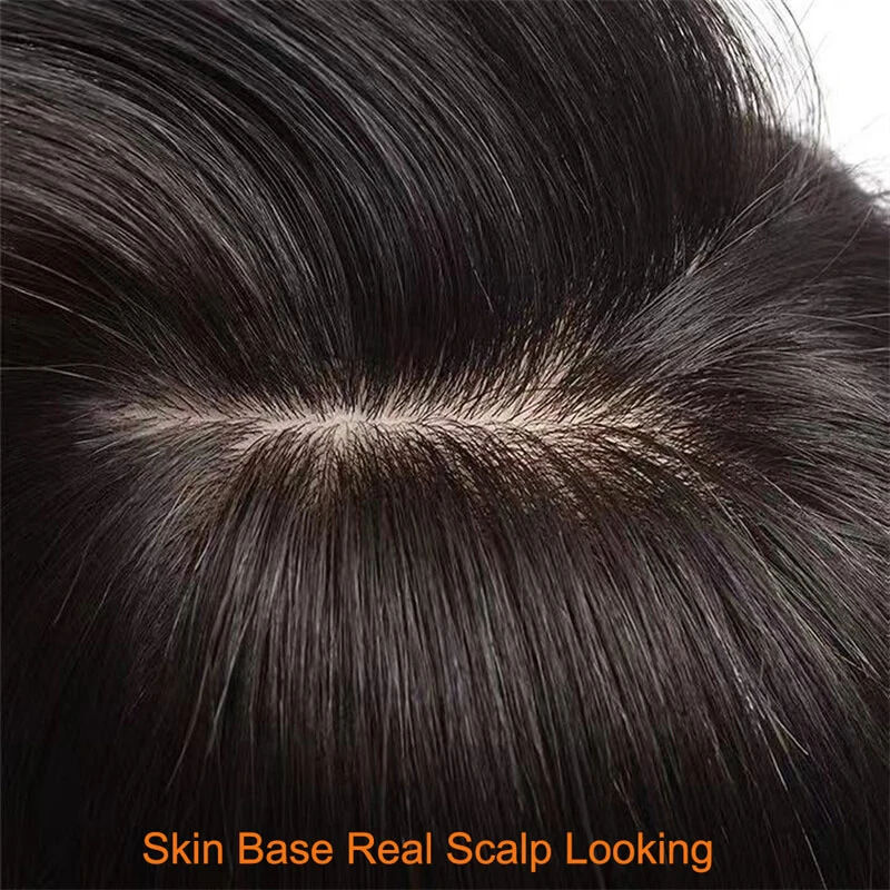 Clip In Hair Toupee For Women Silk Base Indian Remy Hair Replacement Real Human Hair Womens Toupee Wiglets Hairpieces For Mild Hair Loss Volume Cover