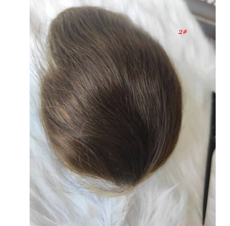 Men's Toupee European Human Hair Replacement Wigs Front Lace Men Toupee Mono Lace With PU Around 6"x8" for Man Toupee 1B Color