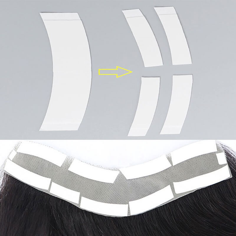 Men Wig Real Human Hairline Men Hair Forehead Bangs Male Toupee Hair sticker Hairpiece