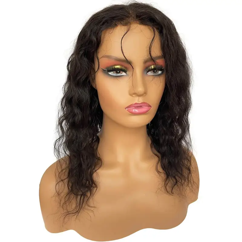Vennsian Realistic Female PVC Mannequin Head With Make Up Face and Shoulders Display Manikin Head Bust for Wigs,Makeup,Hats,Sunglasses Beauty Accessor