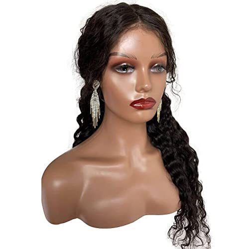 Mannequin Heads Bust Female Realistic Manikin Head with Face and Shoulders for Wigs Beauty Accessories Displaying