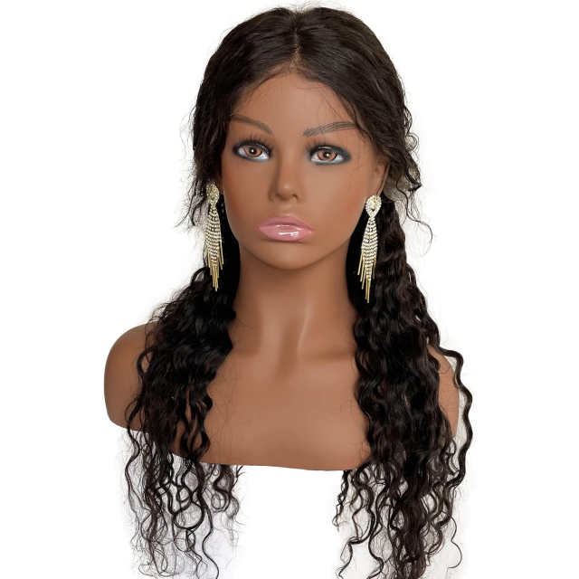 Realistic Female PVC Mannequin Head With Face and Shoulders Display