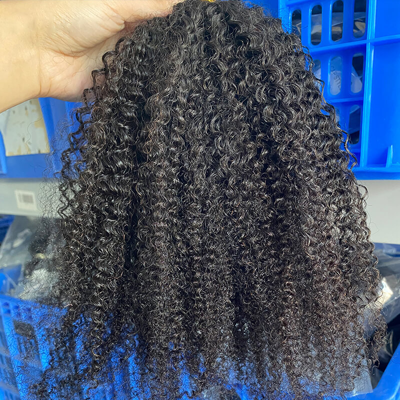 4A 4B Afro Kinky Curly I Tip Microlinks Brazilian Virgin Human Hair Extensions I Tips Bulk Hair Natural Black Color For Women