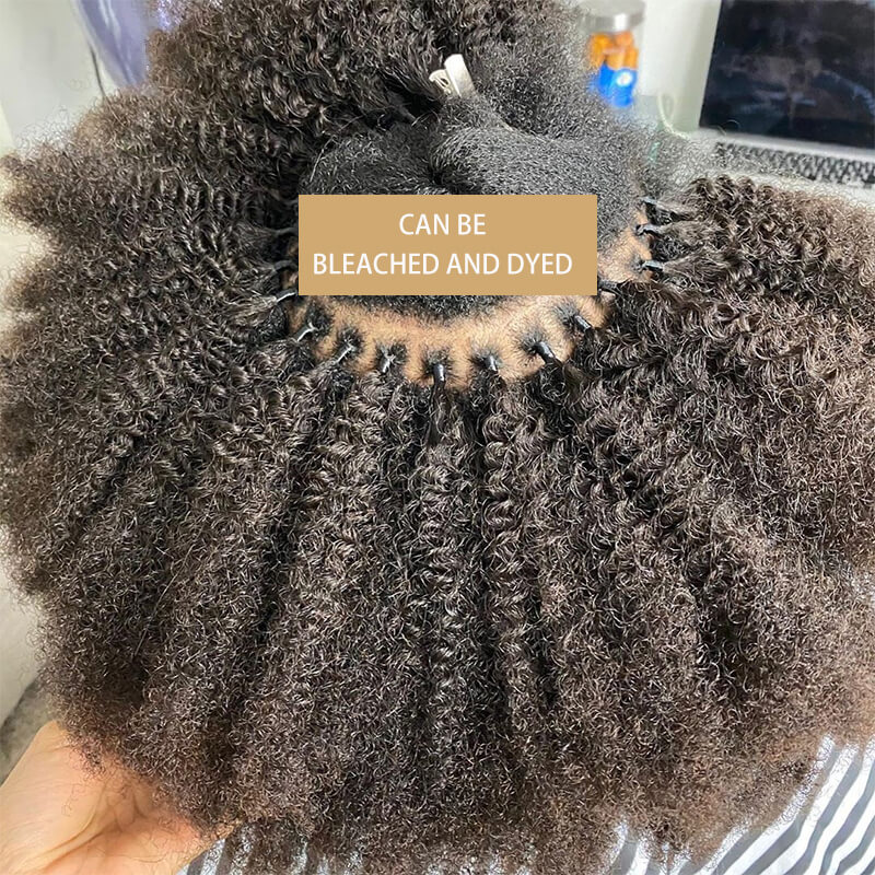 Afro Kinky Curly Human Hair 4B 4C I Tip Microlinks Brazilian Virgin ...