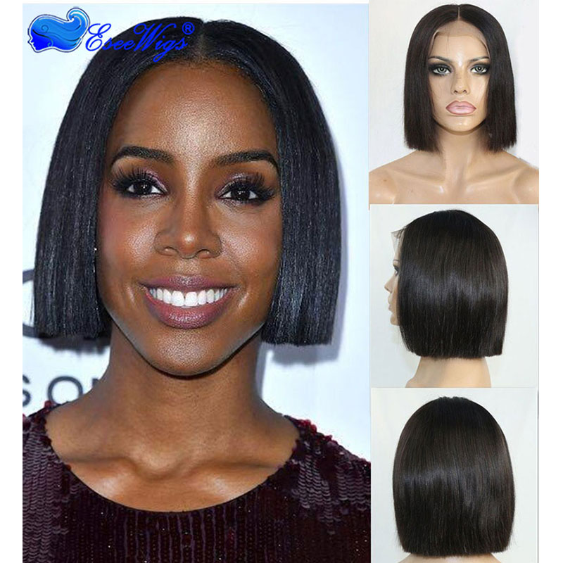 4X4 Lace Wig Short Bob Wigs Human Hair Lace Closure Wigs Straight Bob Wigs For Black Women 150% Density Glueless Lace Front Wigs