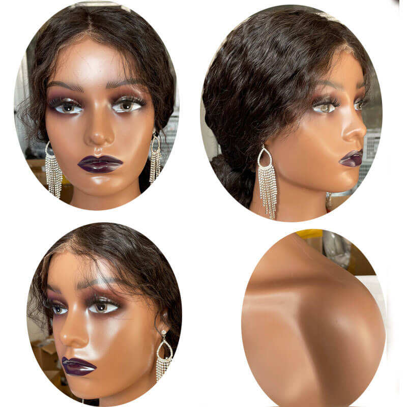 Mannequin Realistic Mannequin Head with Shoulders Plastic Black Lips mannequin Heads for Wigs Earrings Hat Sunglassess Display