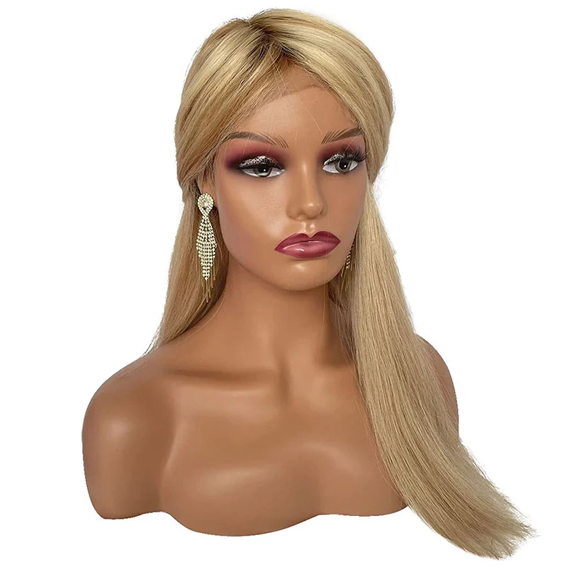 Mannequin Head For Wigs Manikin Head Realistic Mannequin Head Bust Wig Mask Stand for Wigs Display Making Styling Sunglasses PVC