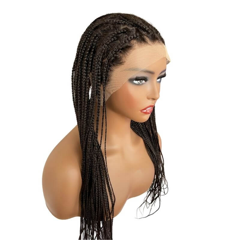 Knotless Braids Lace Front Braided Wigs for Women Braided Lace Wigs Real Human Hair