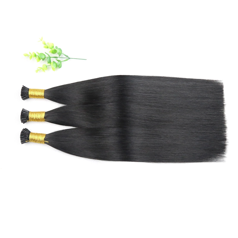 15A I-tip Hiair Extrnsion  Luxury Hair Brazilian Bone Straight Virgin Human Hair Extension 1B#Color