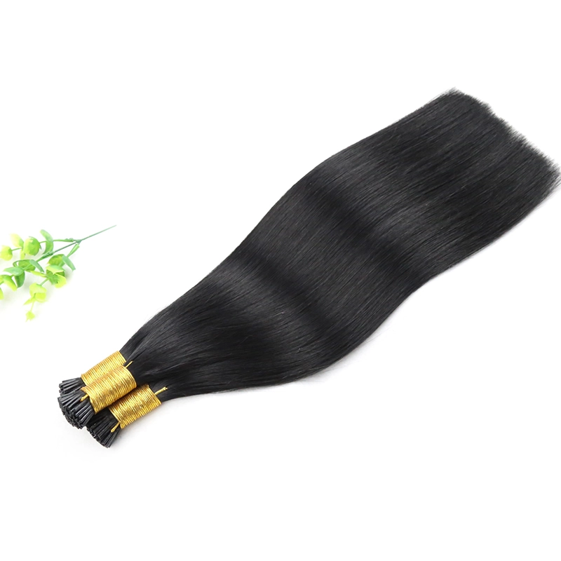 15A I-tip Hiair Extrnsion  Luxury Hair Brazilian Bone Straight Virgin Human Hair Extension 1B#Color