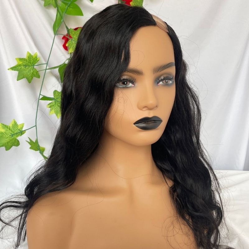 Body Wave Wig U Part Wigs  Real Human Hair unprocessed Malaysia Virgin Human Hair
