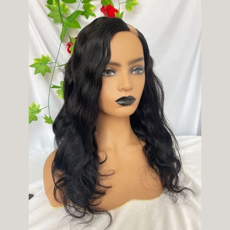 Body Wave Wig U Part Wigs  Real Human Hair unprocessed Malaysia Virgin Human Hair