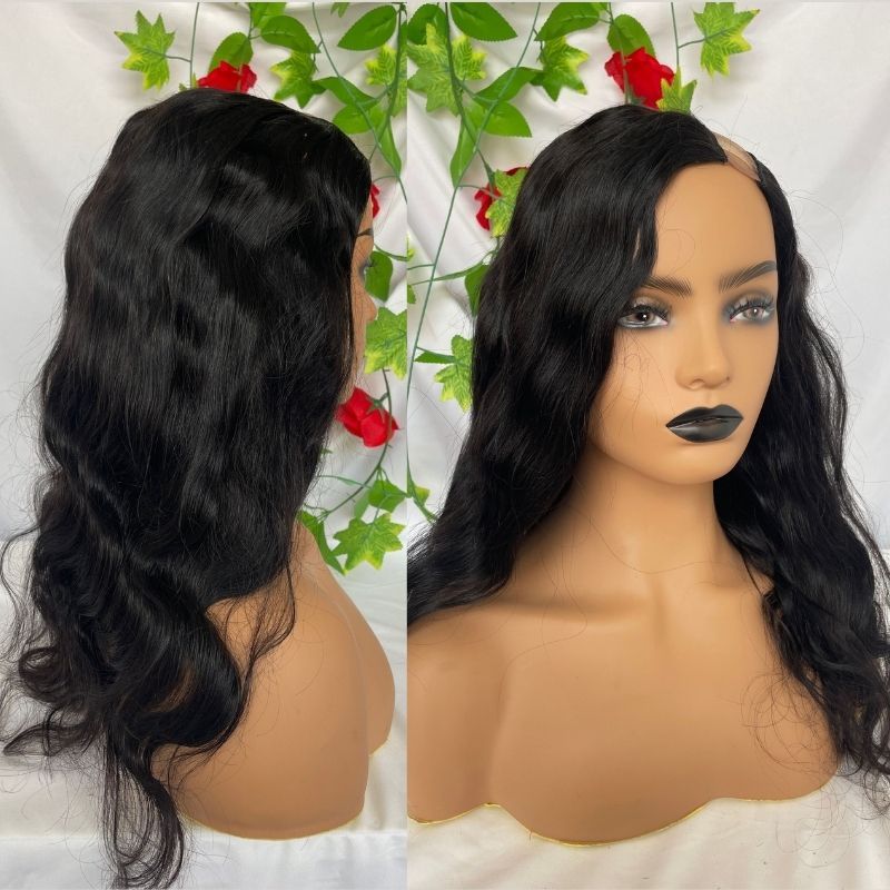 Body Wave Wig U Part Wigs  Real Human Hair unprocessed Malaysia Virgin Human Hair