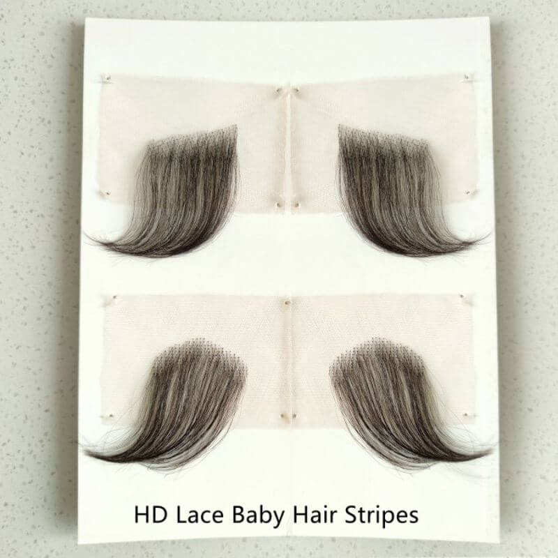 Eseewigs HD lace Reusable Fluff Babyhair Stripes Edge  For Black Women Natural Color Remy Human Hair
