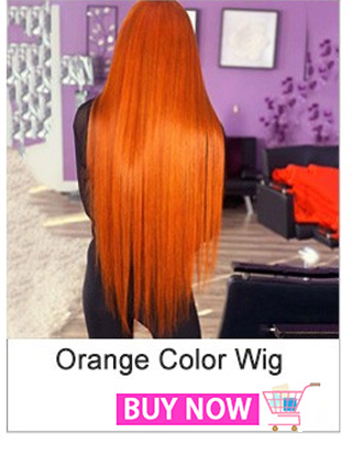 Orange Color Straight Lace Front Wig