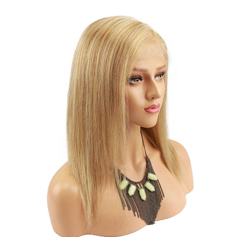 H 27 613 wig Highlight Color Full Lace Front Wig Human Hair Wigs Full Head Silky Straight