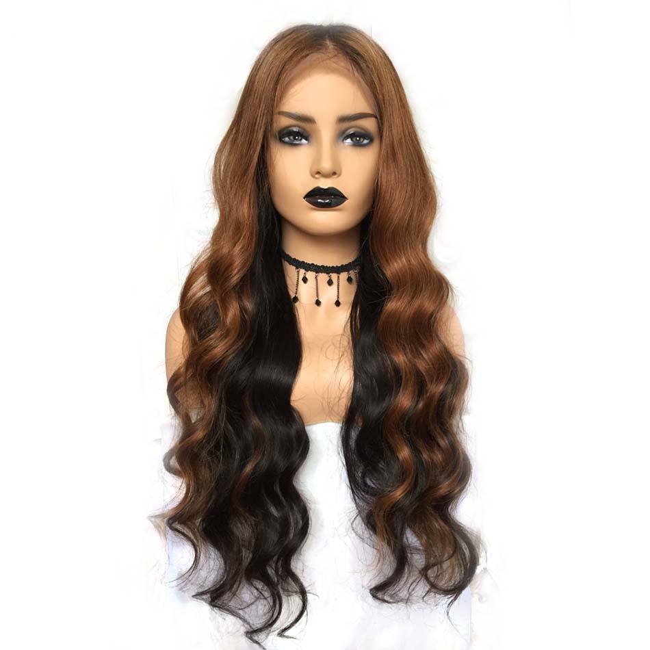 Human Virgin Hair Pre Plucked Lace Front Wig For Black Woman