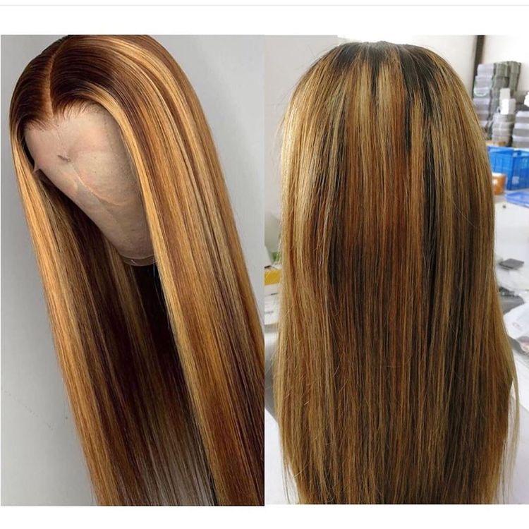 Human Virgin Hair Pre Plucked Lace Front Wig For Black Woman