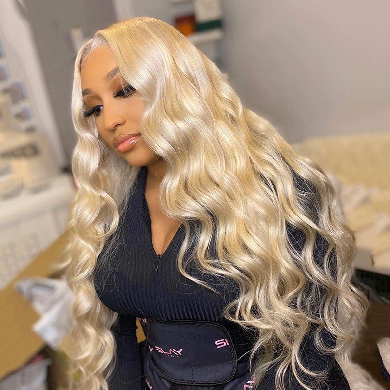 Blonde Human Hair Wigs For Women 613 Wig Wavy Hair Brazilian Remy Loose Wave Lace Front Human Hair Wigs Transparent Lace Wigs