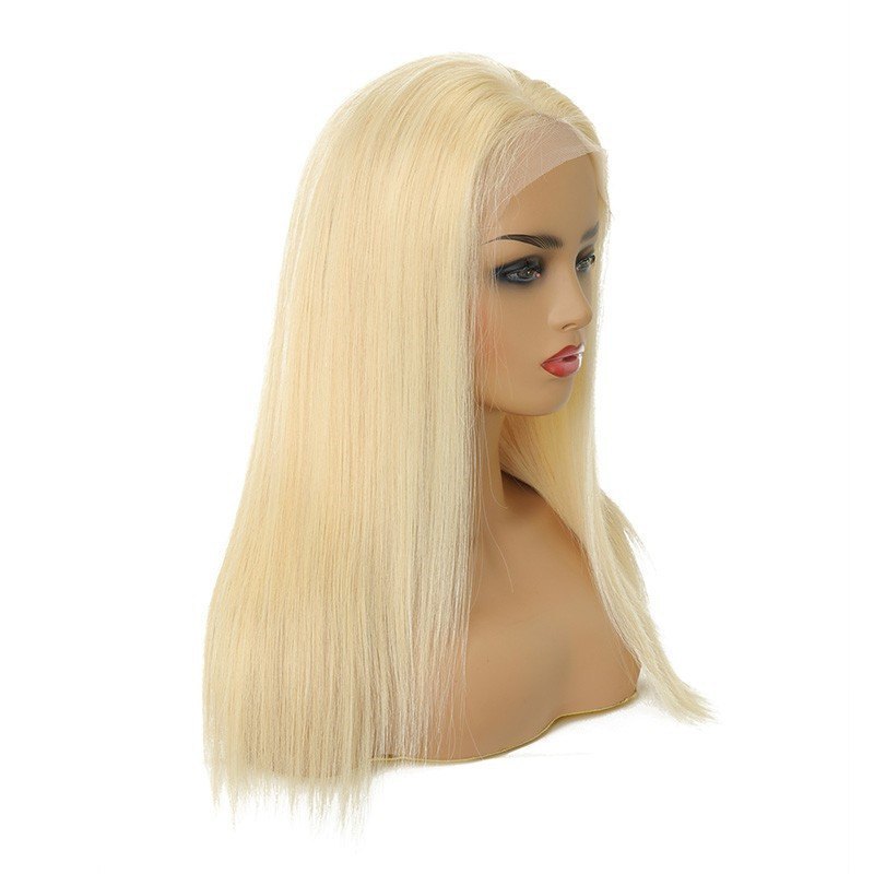 100% Human Hair Lace Front Wigs 613 Color 130% Density Straight Wigs