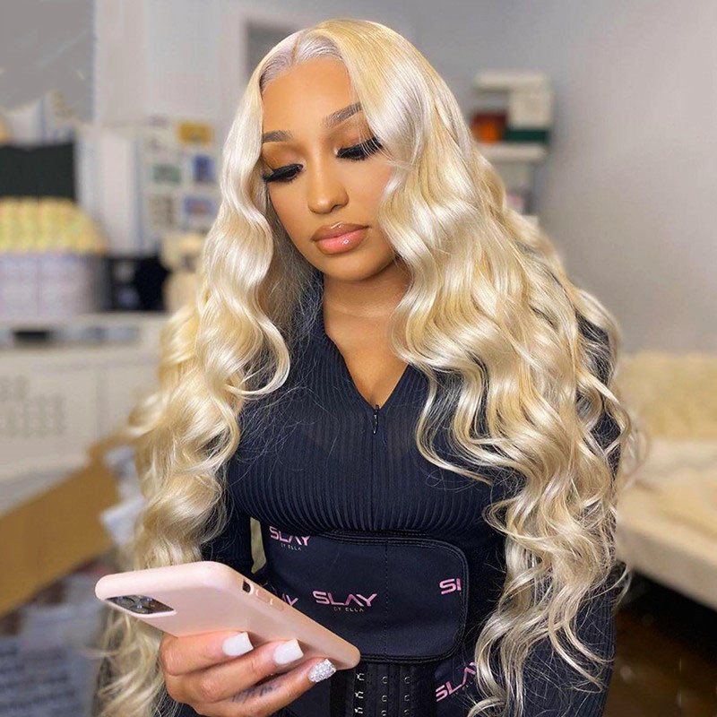 Blonde Human Hair Wigs For Women 613 Wig Wavy Hair Brazilian Remy Loose Wave Lace Front Human Hair Wigs Transparent Lace Wigs