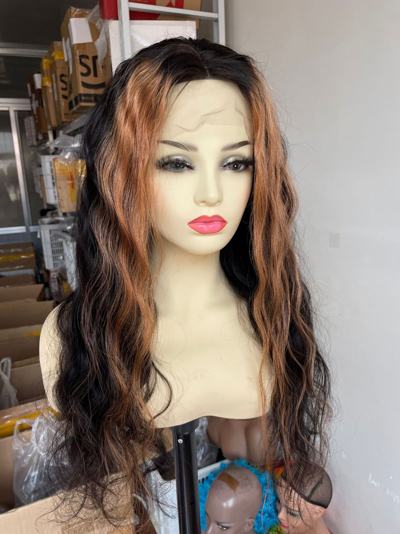 Human Virgin Hair  Pre Plucked Lace Front Wig &For Black Woman