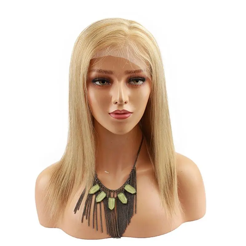 H 27 613 wig Highlight Color Full Lace Front Wig Human Hair Wigs Full Head Silky Straight