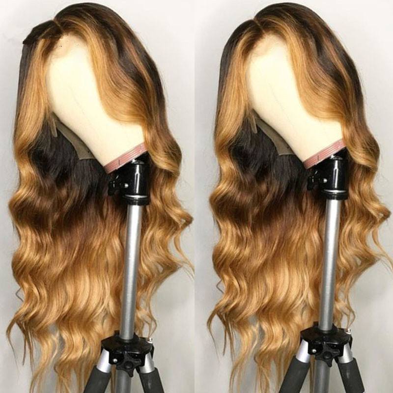 1B/T4/T27 Lace Front Human Hair Wigs For Black Women Pre Plucked Lace Front Wig For Black Woman