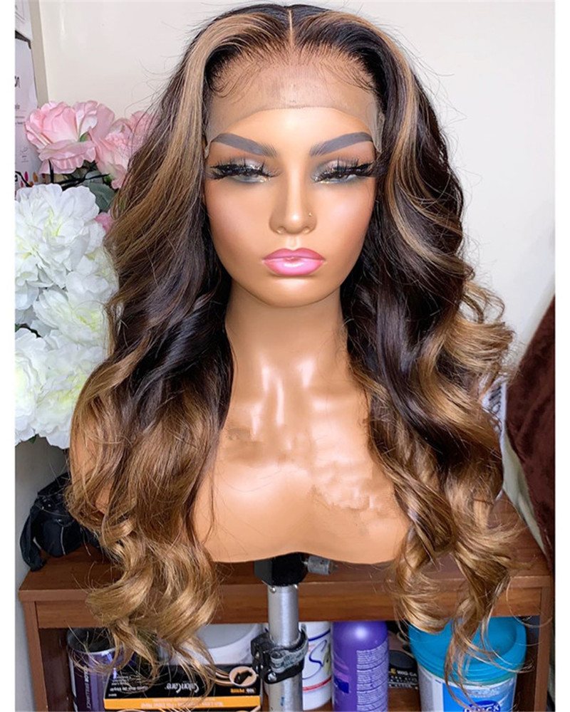 Human Virgin Hair Pre Plucked Lace Front Wig