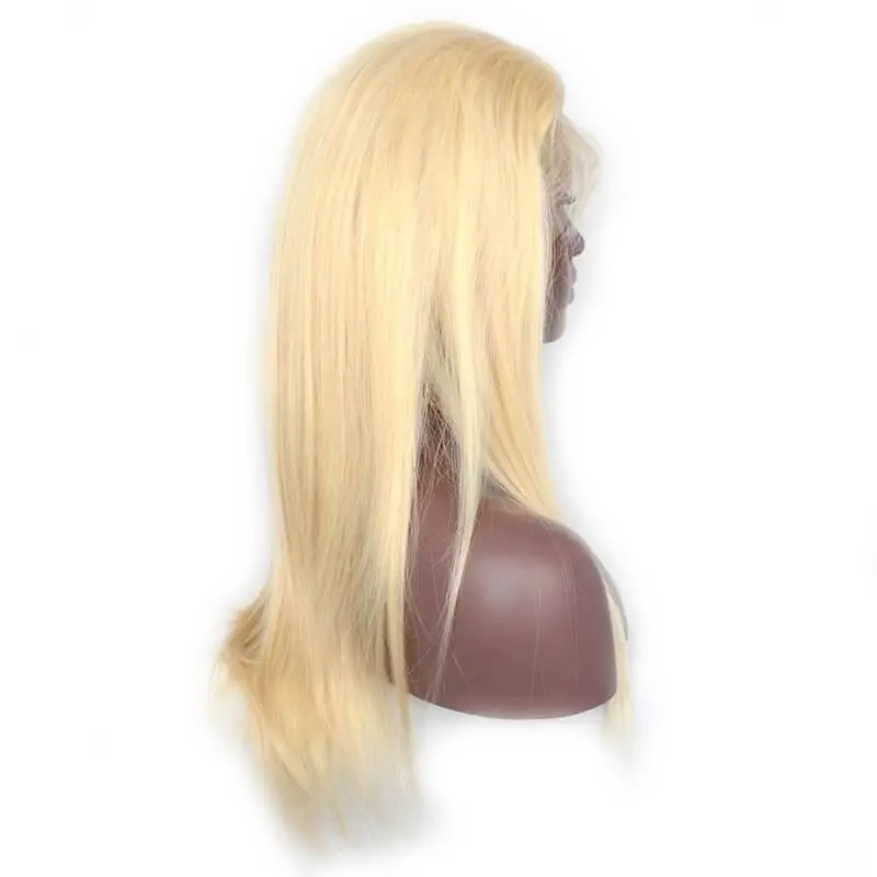 #613 Real Human Hair 360 Lace Frontal Lace Wig Peruvian Lace Frontal Platinum Blonde Wig