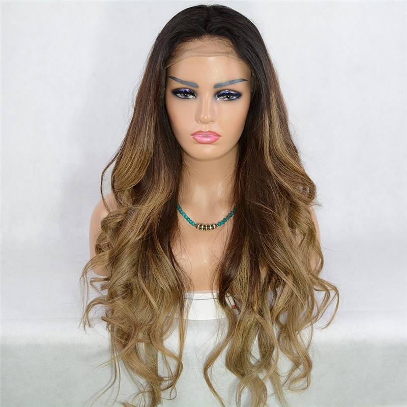 Human Virgin Hair Goddess Style Pre Plucked Lace Front Wig For Black Woman