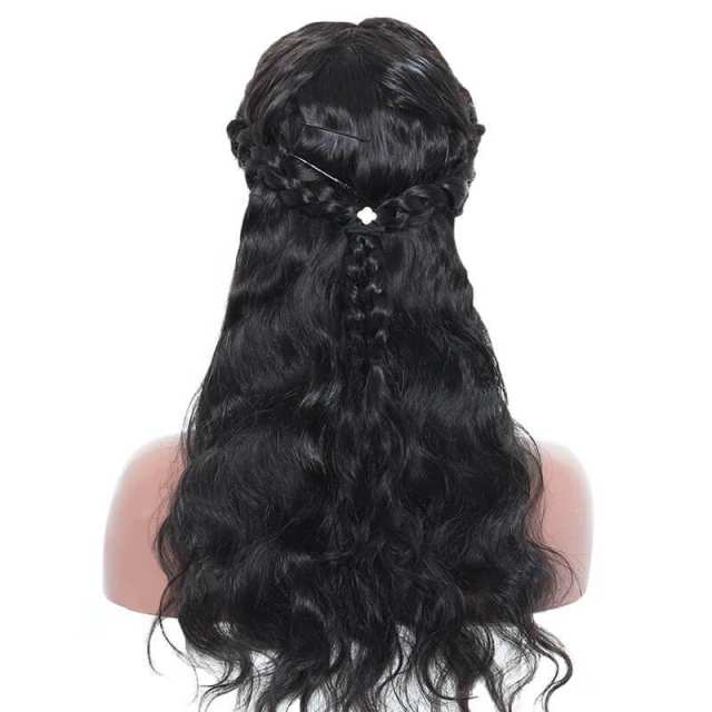 Body Wave Glueless Full Lace Wigs Human Hair Lace Front Wig with Baby Hair Natural Black Color Bleached Knots