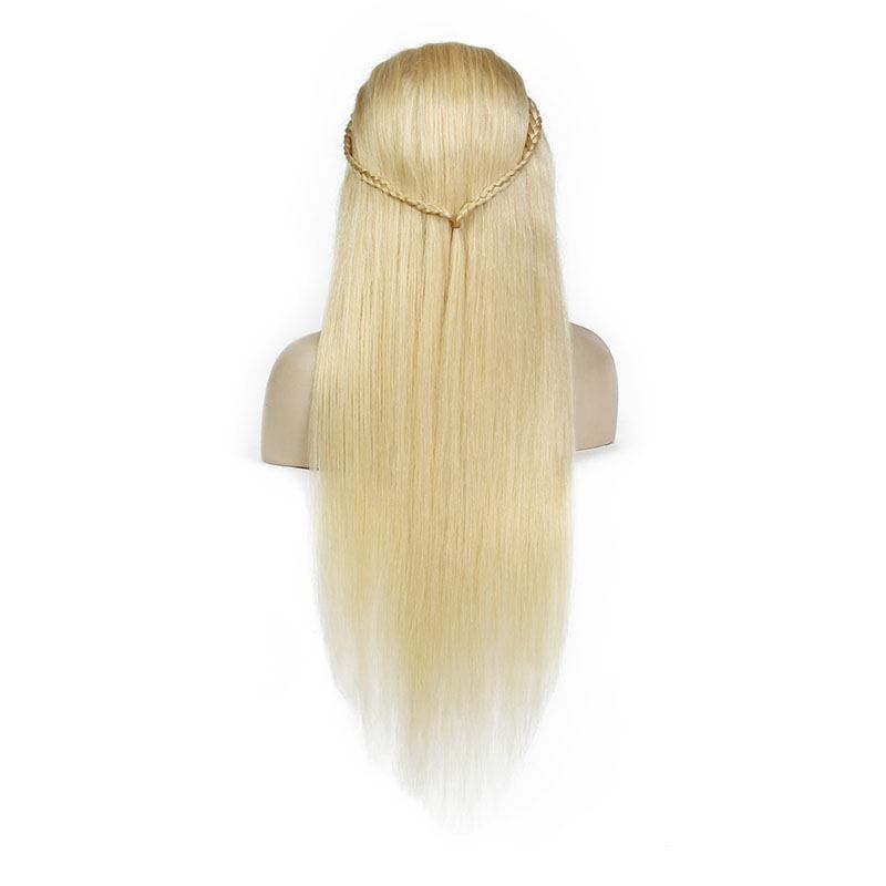 613 Full Blonde Glueless Lace Front Wigs Full Lace Wig Straight Human Hair Wig With Baby Hair