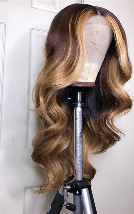 Human Virgin Hair Pre Plucked Lace Front Wig