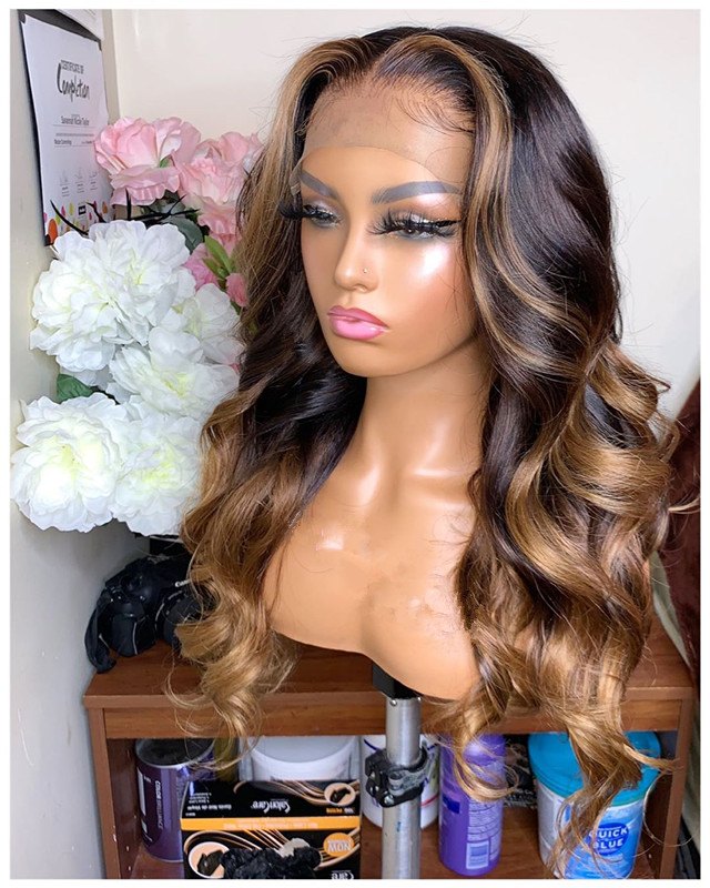 Human Virgin Hair Pre Plucked Lace Front Wig