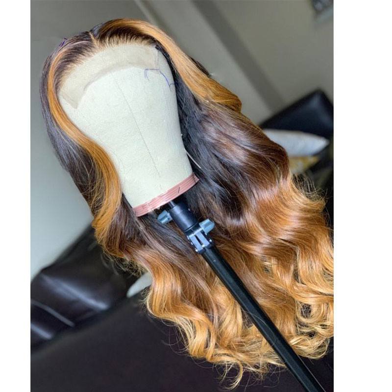 1B/T4/T27 Lace Front Human Hair Wigs For Black Women Pre Plucked Lace Front Wig For Black Woman