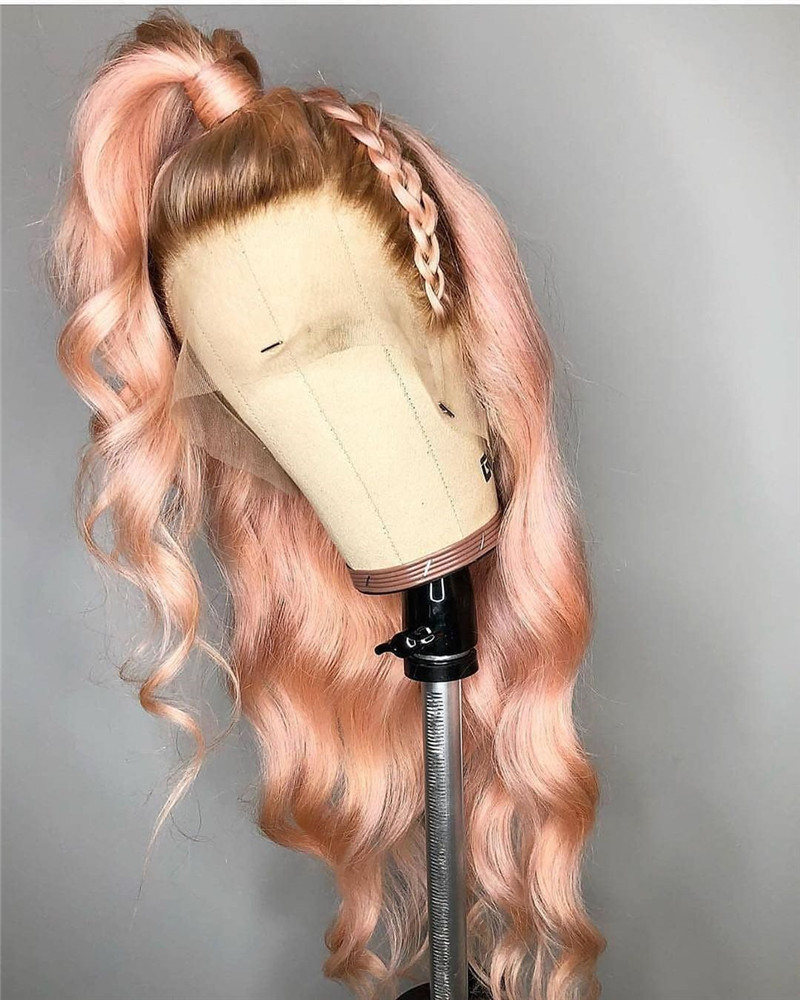 Human Virgin Hair Pre Plucked Ombre 13x4x1 T Part Lace Front Wig And Lace Front wig For Black Woman-9ed554