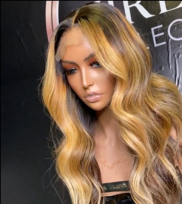 Human Virgin Hair Pre Plucked Lace Front Wig