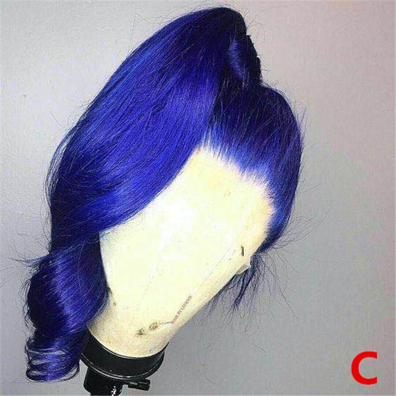 Colour Profusion Human Virgin Hair Ombre Wave Pre Plucked Lace Front Wig For Black Woman