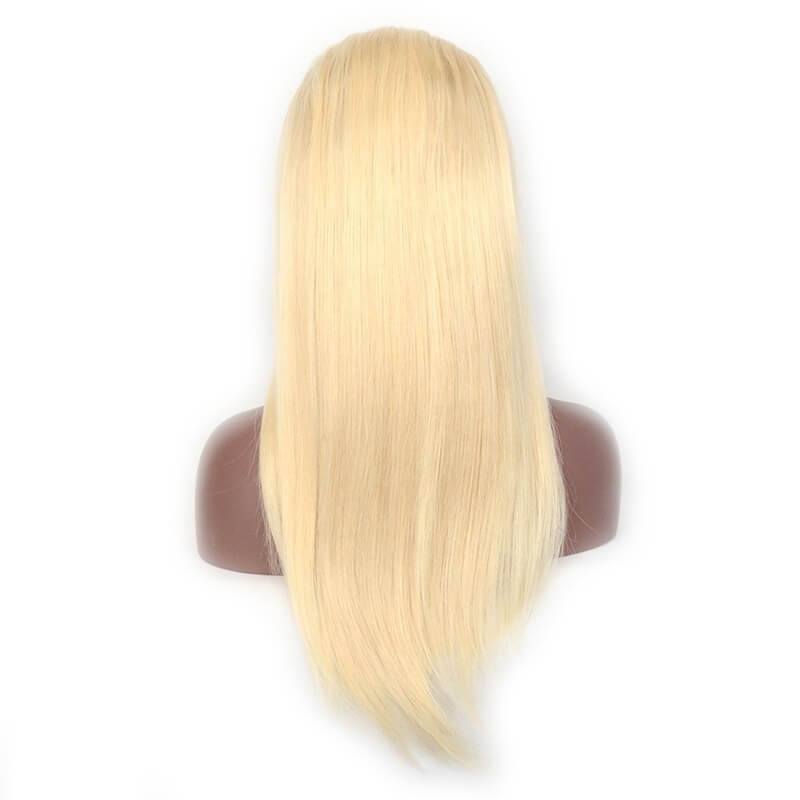 #613 Real Human Hair 360 Lace Frontal Lace Wig Peruvian Lace Frontal Platinum Blonde Wig