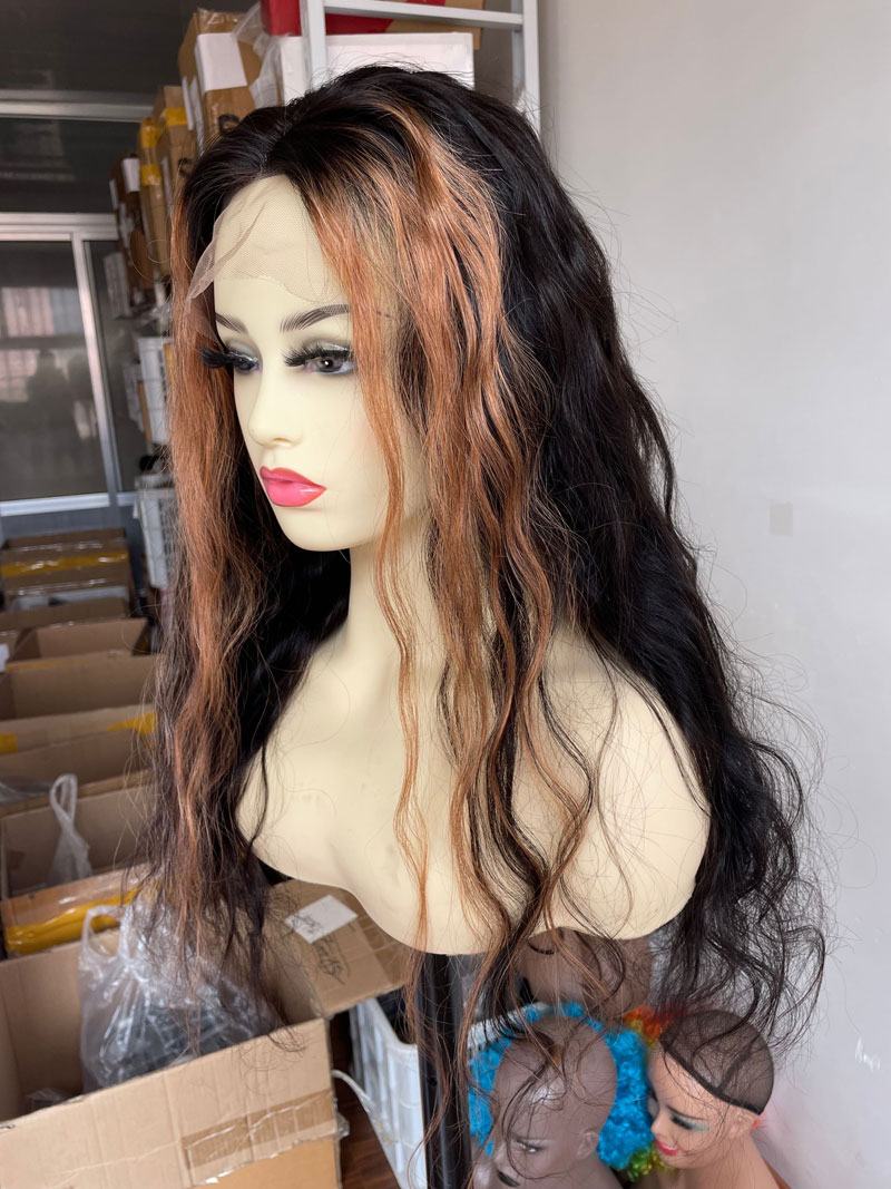Human Virgin Hair  Pre Plucked Lace Front Wig &For Black Woman