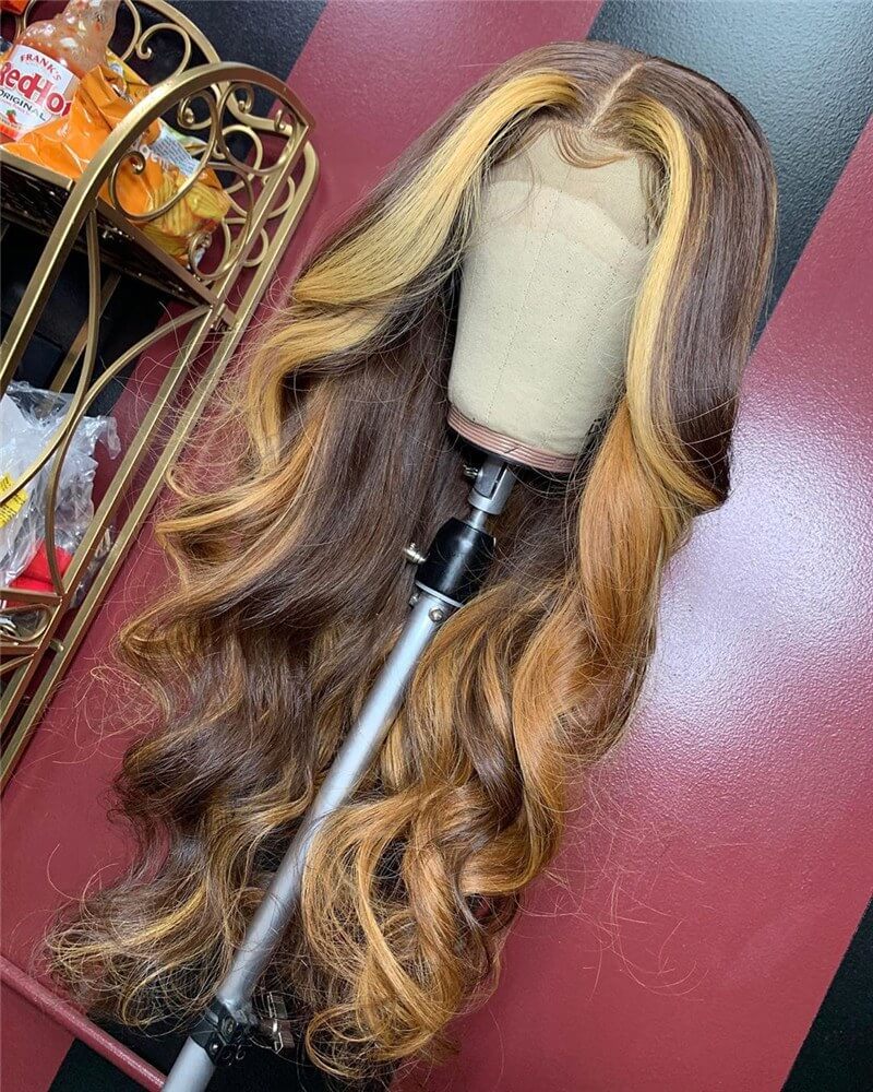 Human Virgin Hair Pre Plucked Lace Front Wig