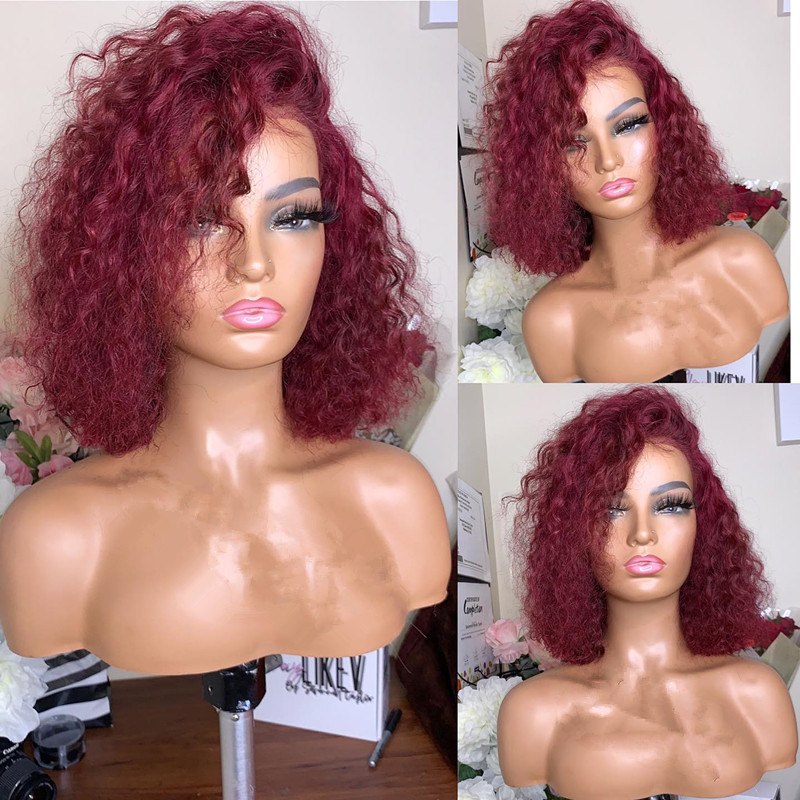 Human Virgin Hair Pre Plucked Lace Front Wig