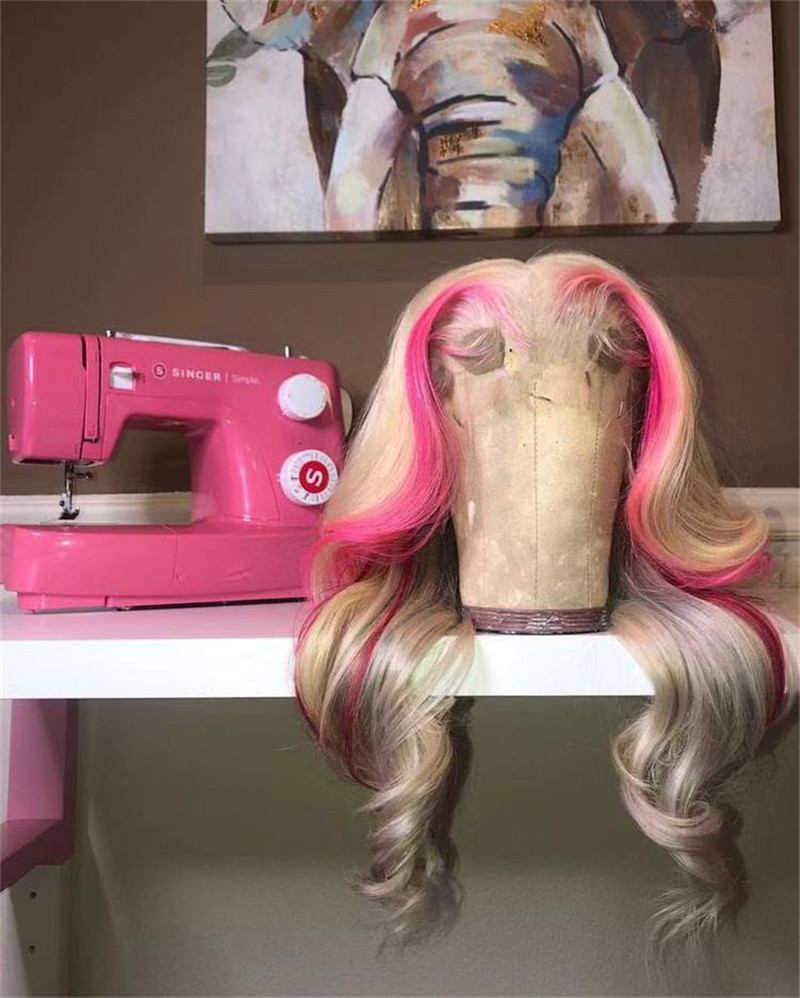 Human Virgin Hair Pre Plucked Lace Front Wig