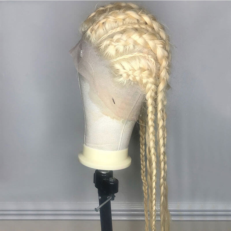 Silky Straight 613 Blonde Lace Front Wigs Pre Plucked Brazilian Remy Human Hair Wigs For Black Women Baby Hair Around