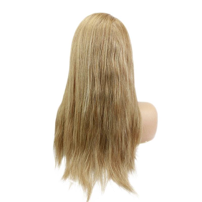 Human Hair Lace Front Wigs 8# Ash Brown Colored Pre Plucked Full Lace Wigs with Baby Hair All Around