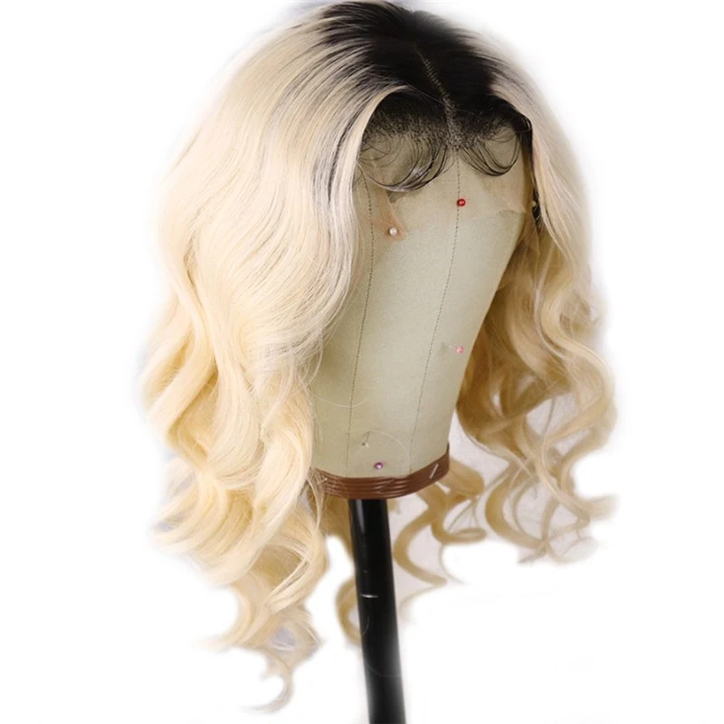 Straight 613 Blonde 13x4 Lace Front Wigs T/1B 613 Short Bob Wigs Brazilian Human Hair Wigs 150% Density Remy Hair