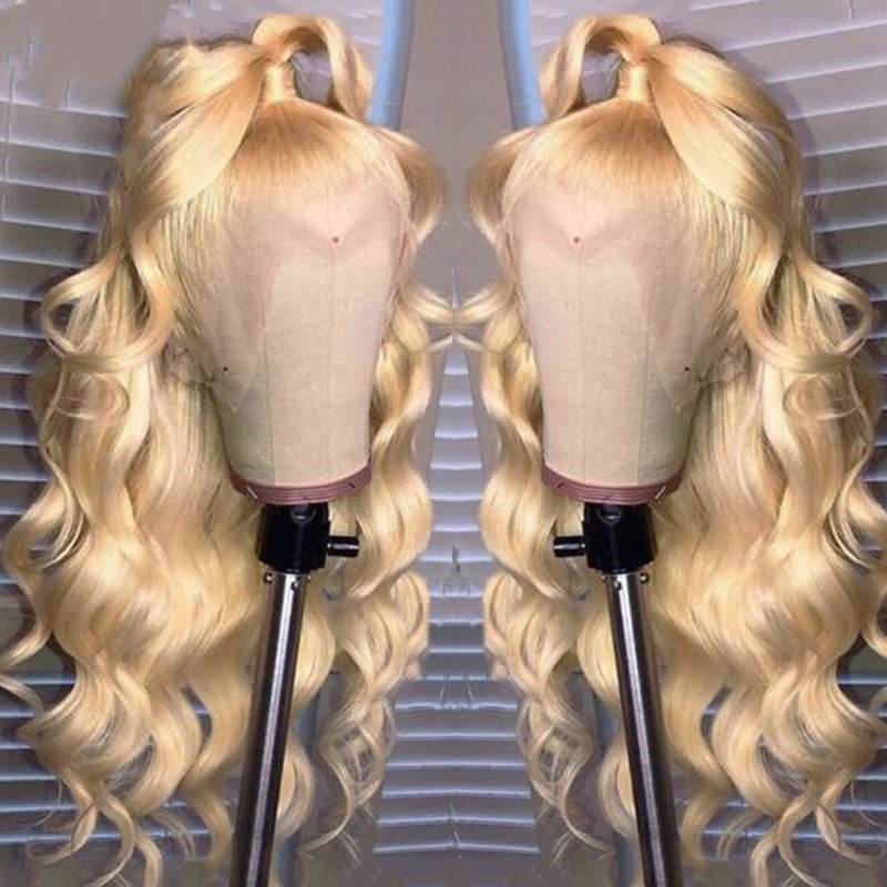 Blonde Human Hair Wigs For Women 613 Wig Wavy Hair Brazilian Remy Loose Wave Lace Front Human Hair Wigs Transparent Lace Wigs