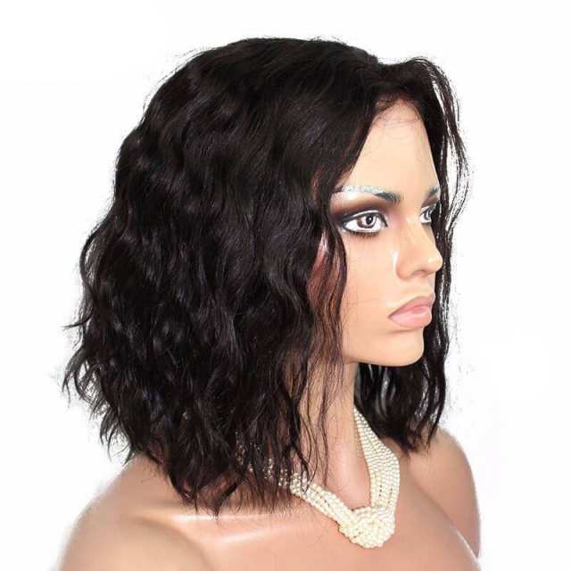 Short Bob Human Hair Wigs Natural Wavy Glueless Brazilian Body Wave Lace Front Wigs With Baby Hair For Women